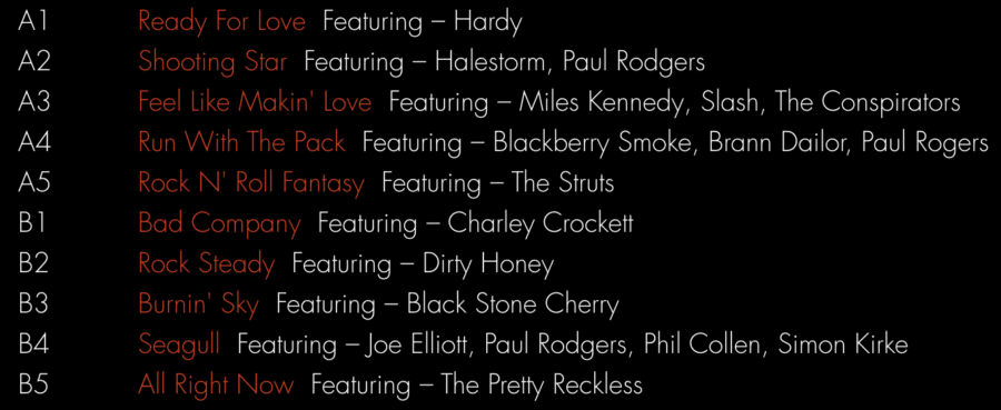 Tracklist – Can’t Get Enough: A Tribute to Bad Company
