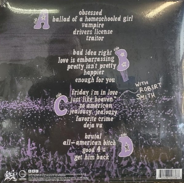 “Live From Glastonbury” set list (Geffen Records, BBC)