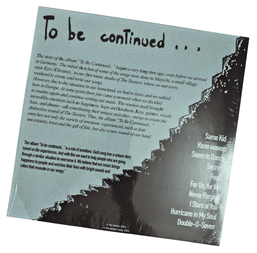 The Sixsters "To Be Continued..." back album picture