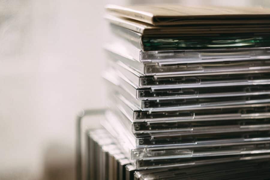 Physical Media in the form of a stack of CDs