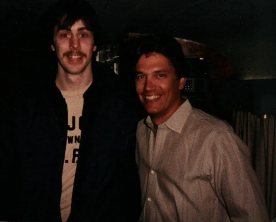 Author with George Strait (circa 1980s)