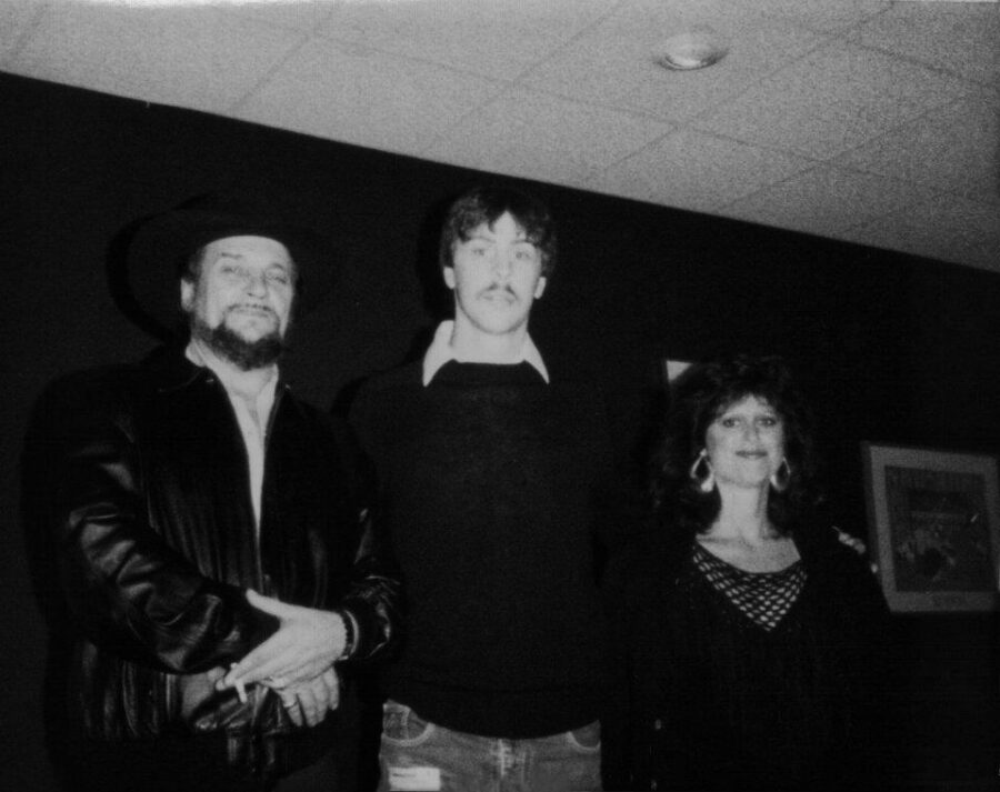 Author with Waylon Jennings & Jessi Colter (circa 1980s)
